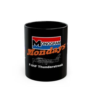 Monogram Mondays F-84F Thunderstreak Black Coffee Mug (11 or 15 oz)
