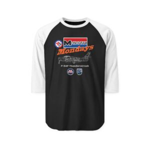 Monogram Mondays F-84F Thunderstreak Aviation Baseball Raglan Shirt