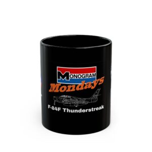 Monogram Mondays F-84F Thunderstreak Black Coffee Mug (11oz)