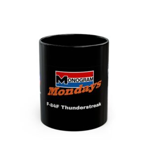 Monogram Mondays F-84F Thunderstreak Black Coffee Mug (11oz & 15oz)